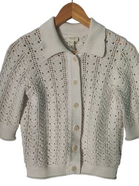 Part Two Cotton Knit Button-Up Cardigan